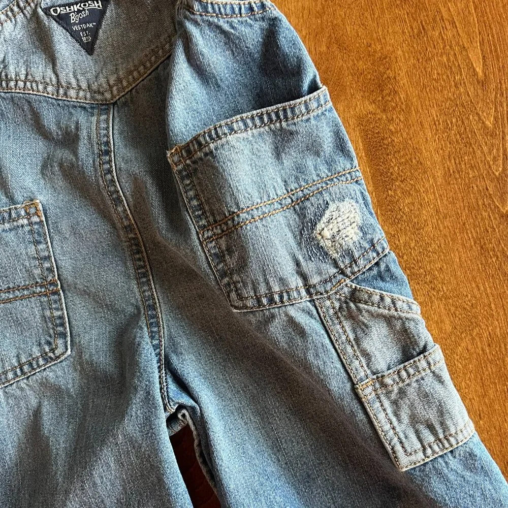 OshKosh patchwork overalls 24m